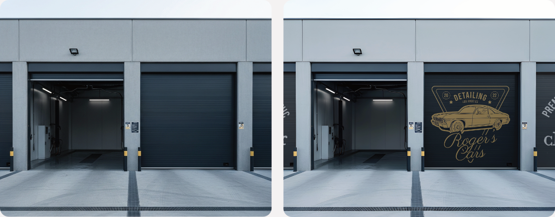 Car Wash Service Bay Metal Wall Branding and Graphic Mural